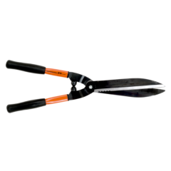Cisaille taille haies avec poignées confort extra longues légères en aluminium, résistant aux contraintes.